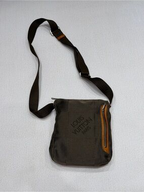 Louis Vuitton Damier Geant Citadin Terre Crossbody Messenger Bag Brown 🔥